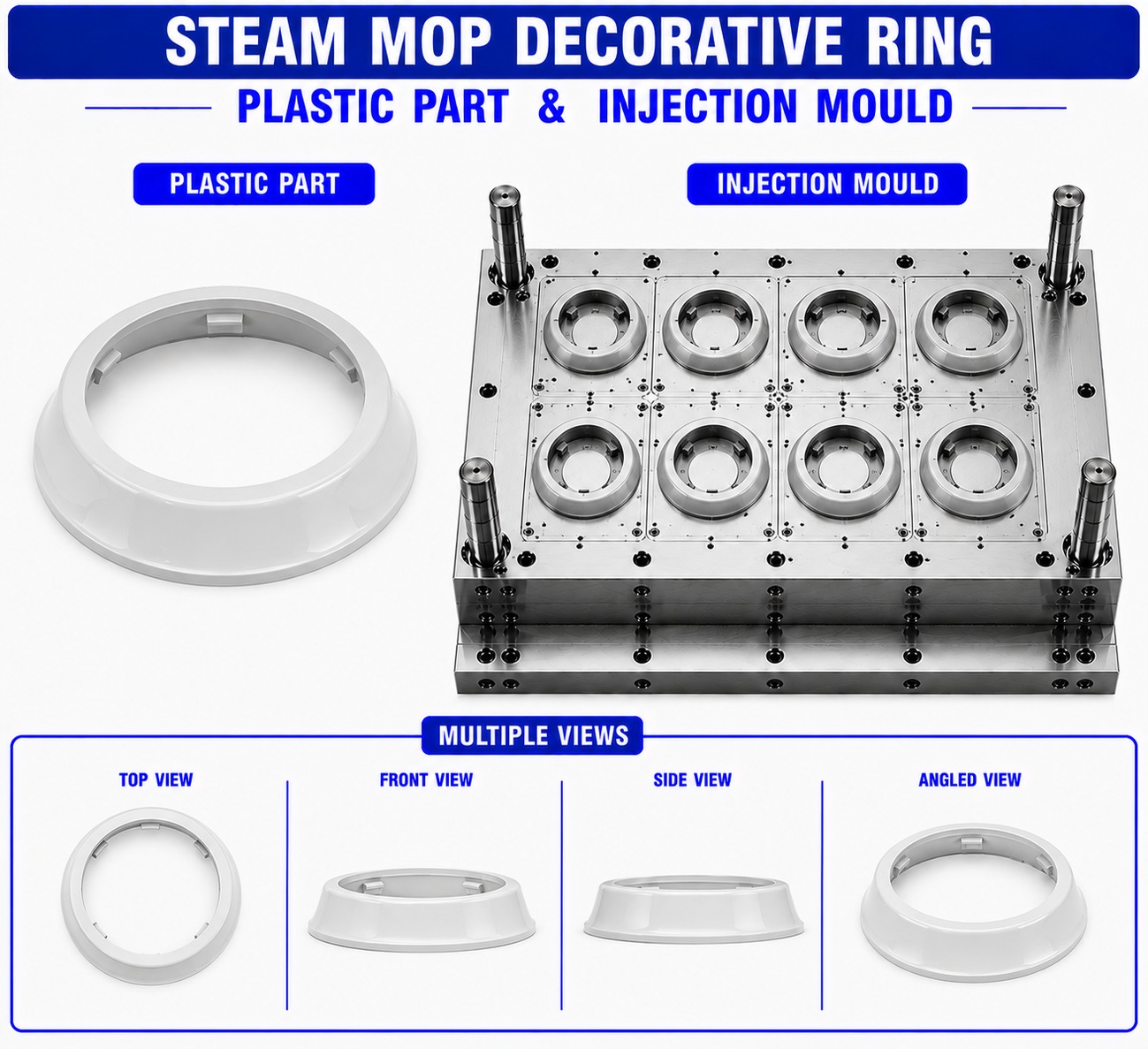 Steam Mop Plastic Decorative Ring Mould and Moulding Service
